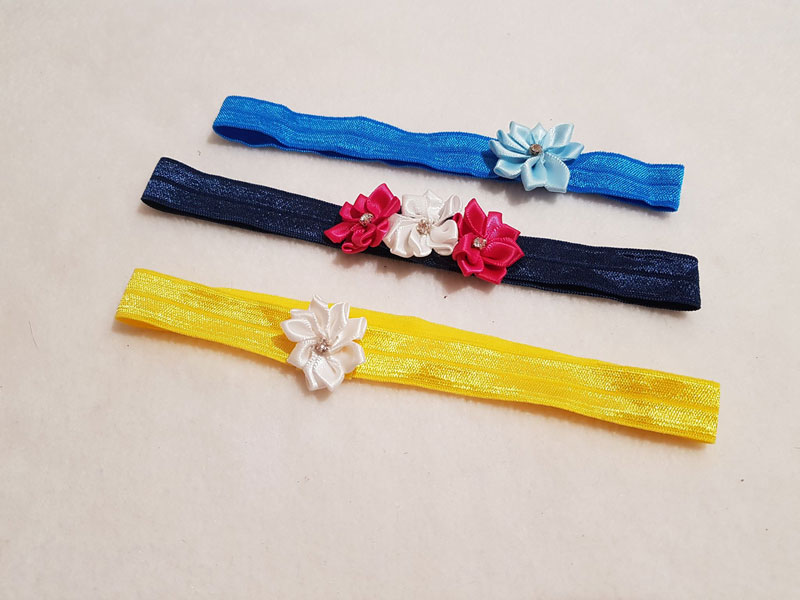 yellow and blue headband